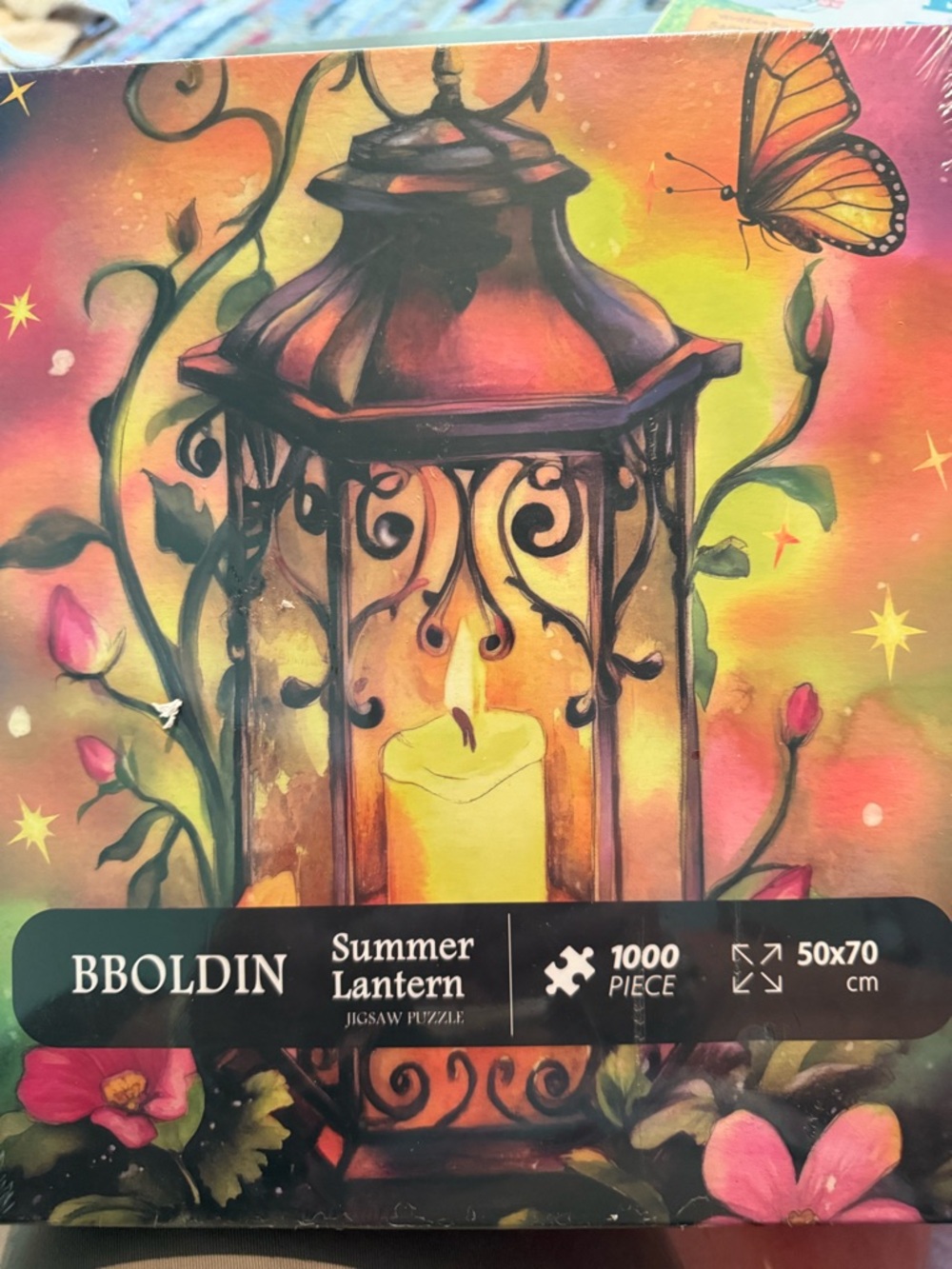 Sealed Summer Lantern Jigsaw Puzzle - Pink & Orange Artwork. New.
